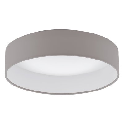 Ceiling Light Plastic White / Fabric Taupe - PALOMARO