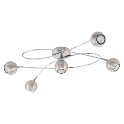 Ceiling Light Steel Satin Nickel, Chrome - LOCANDA