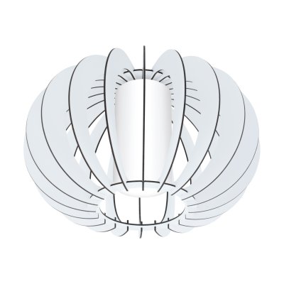 Ceiling Light Steel White / Wood, Glass White - STELLATO 2