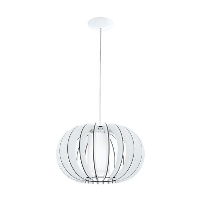 Pendant Light Steel White / Wood, Glass White - STELLATO 2