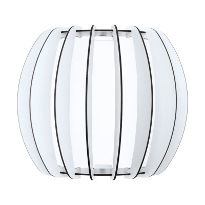 Wall Light Steel White / Wood, Glass White - STELLATO 2