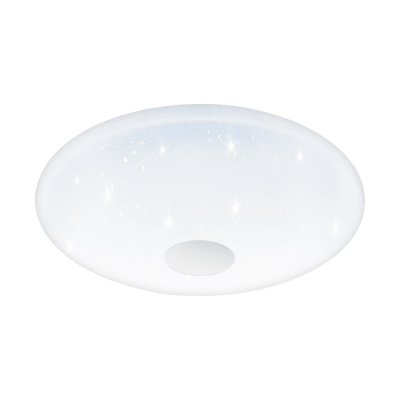 Wall / Ceiling Light Steel White / Plastic With Crystal Effect White - VOLTAGO 2