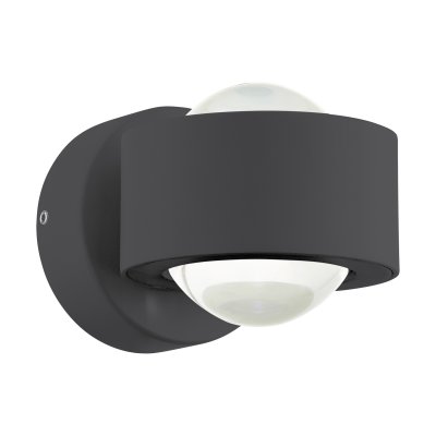 Wall Light Aluminium Anthracite / Plastic Clear - ONO 2