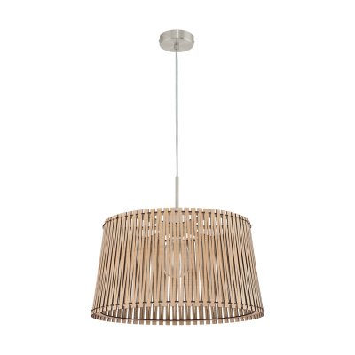 Pendant Light Steel Satin Nickel / Wood Maple - SENDERO