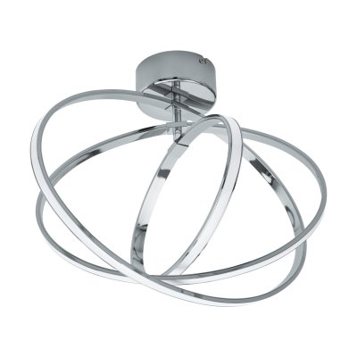 Ceiling Light Aluminium Chrome / Plastic White - SELVINA