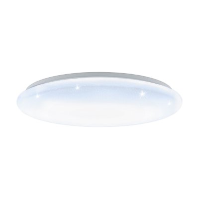 Ceiling Light Steel White / Plastic With Crystal Effect White - GIRON-S