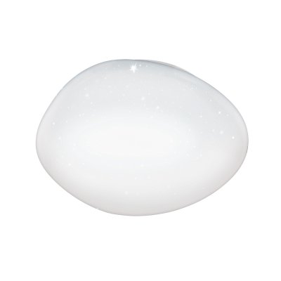 Wall / Ceiling Light Steel White / Plastic With Crystal Effect White - SILERAS