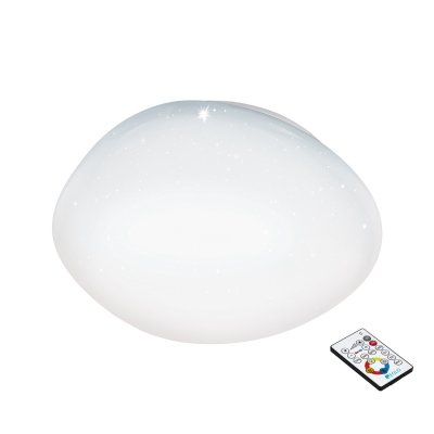 Wall / Ceiling Light Steel White / Plastic With Crystal Effect White - SILERAS