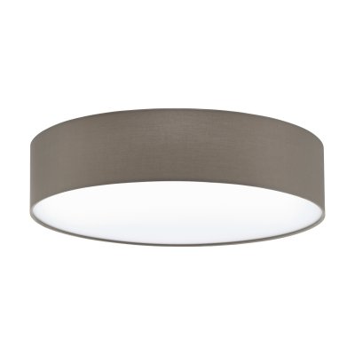 Ceiling Light Steel White / Fabric Taupe, White - PASTERI