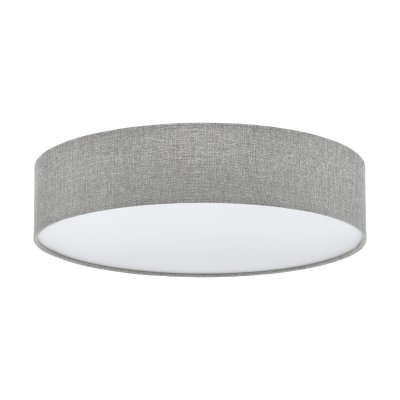 Ceiling Light Steel White / Fabric, Linen Grey, White - PASTERI