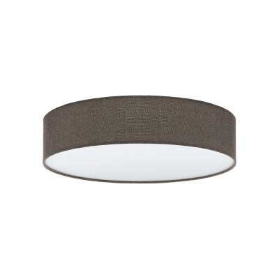 Ceiling Light Steel White / Fabric, Linen Brown, White - PASTERI