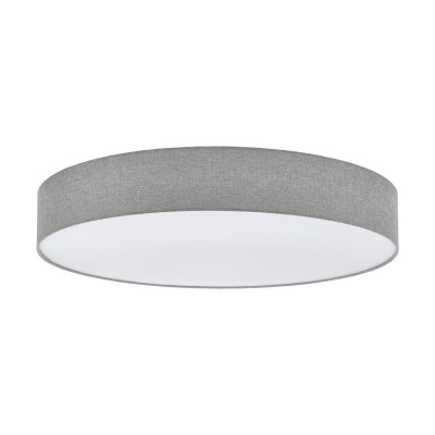 Ceiling Light Steel White / Fabric, Linen Grey, White - PASTERI