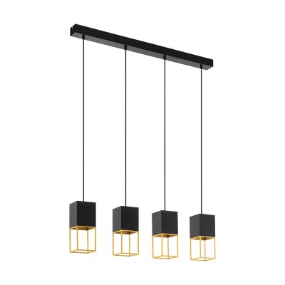 Pendant Light Steel Black, Gold - MONTEBALDO