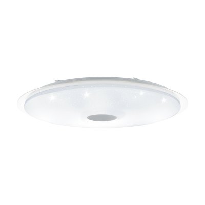 Ceiling Light Steel White, Transparent / Plastic With Crystal Effect White, Silver - LANCIANO