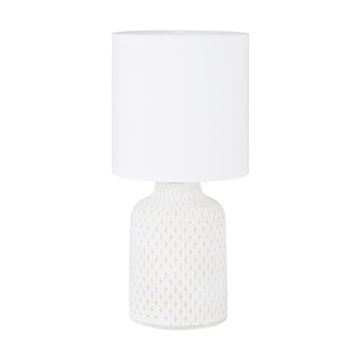 Table Light Ceramic Creme-white / Fabric White - BELLARIVA