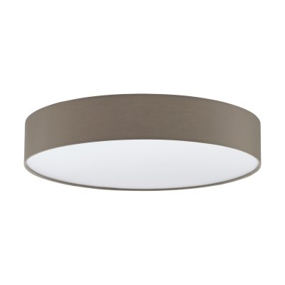 Ceiling Light Steel White / Fabric, Plastic Taupe, White - ROMAO 3