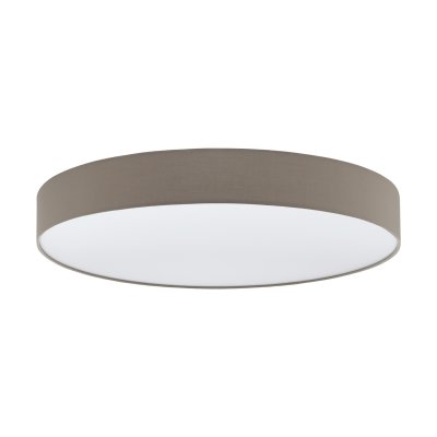 Ceiling Light Steel White / Fabric, Plastic Taupe, White - ROMAO 3