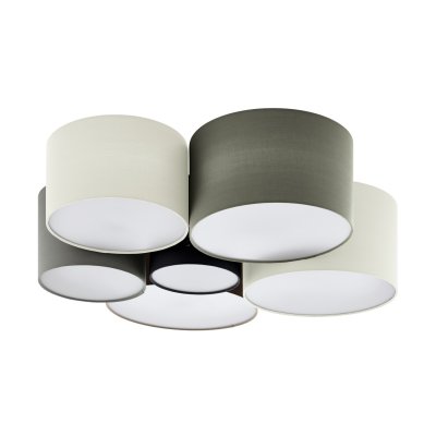 Ceiling Light Steel White / Fabric Brown, Grey, White, Black - PASTORE