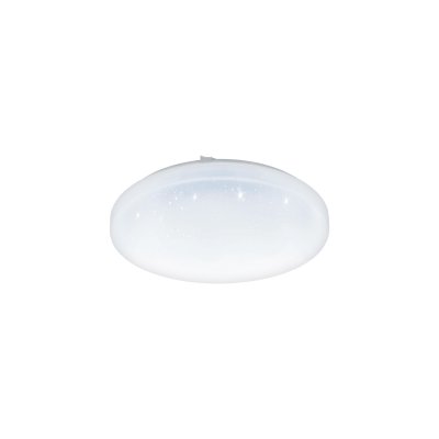 Wall / Ceiling Light Steel White / Plastic With Crystal Effect White - FRANIA-S