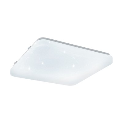 Wall / Ceiling Light Steel White / Plastic With Crystal Effect White - FRANIA-S