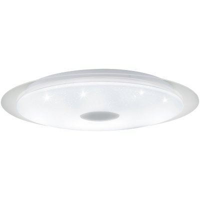 Ceiling Light Steel, Plastic White, Transparent / Plastic With Crystal Effect White, Silver - MORATICA-A