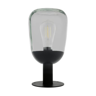 Pedestal Light Cast Aluminium Black / Glass Clear - DONATORI