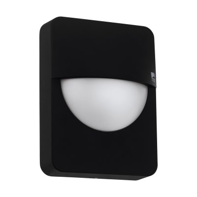 Wall Light Cast Aluminium Black / Plastic White - SALVANESCO