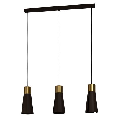 Pendant Light Steel Mokka Colour, Brushed Brass - LOSALOMAS