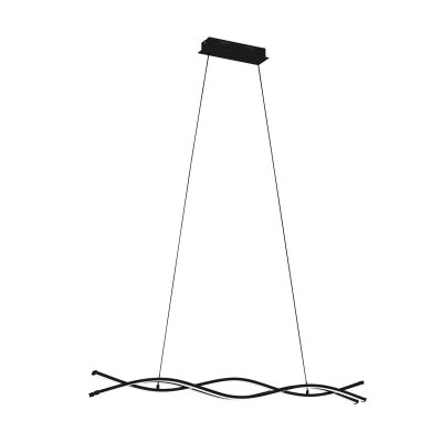 Pendant Light Steel, Aluminium Black / Plastic White - LASANA 3