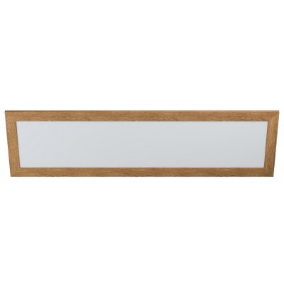 Ceiling Light Steel, Plastic White / Wood Brown - PIGLIONASSO