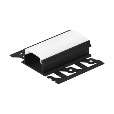 Accessory Aluminium Black / Plastic White - RECESSED PROFILE 4