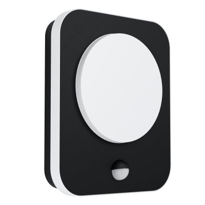 Wall Light Cast Aluminium Black / Plastic White - MADRIZ