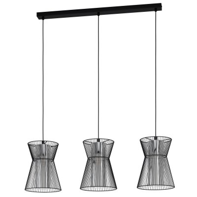 Pendant Light Steel Black / Smoked Glass Black-transparent - MASETA