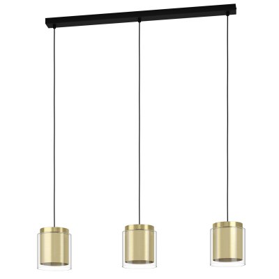 Pendant Light Steel Black, Brass, Gold / Glass Clear - LAGUNITAS