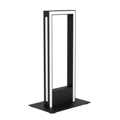 Table Light Aluminium, Steel Black / Plastic White - SALVILANAS-Z