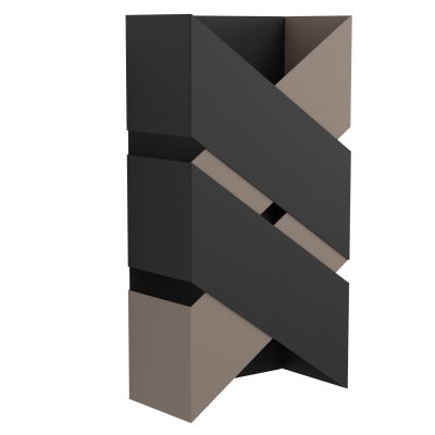 Wall Light Steel Black, Mocha-coloured - GURARE