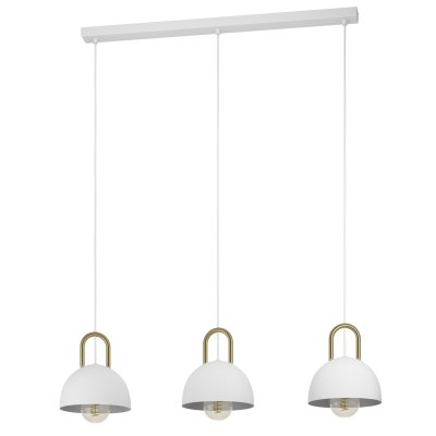 Pendant Light Steel White, Brass - CALMANERA