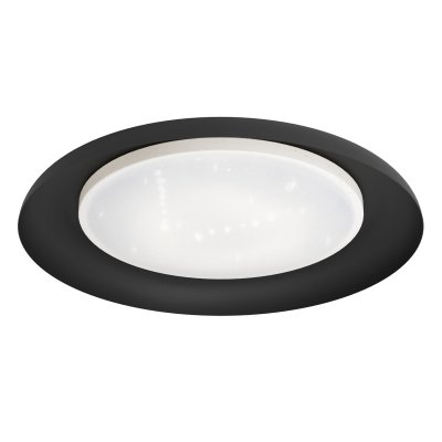 Ceiling Light Steel Black / Plastic With Crystal Effect White - PENJAMO