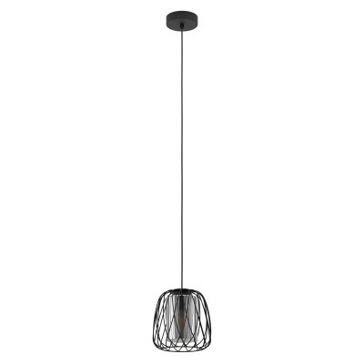 Pendant Light Steel Black / Glass Vaporized Black-transparent - FLORESTA