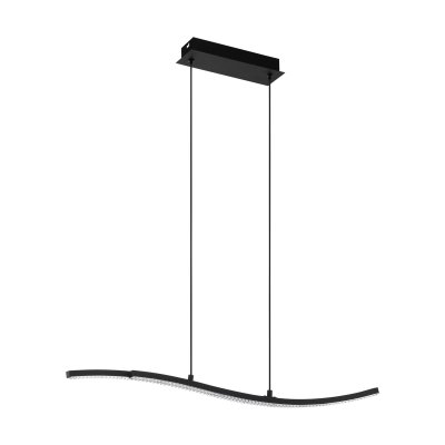 Pendant Light Steel Black / Plastic Transparent - LEJIAS