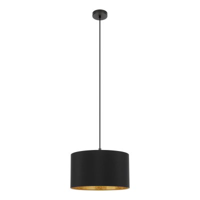 Pendant Light Steel Black / Fabric With Decor Black, Gold - ZARAGOZA