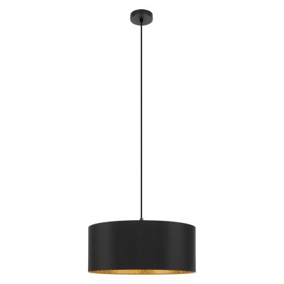 Pendant Light Steel Black / Fabric With Decor Black, Gold - ZARAGOZA