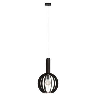 Pendant Light Steel Black / Wood Black - VELASCO