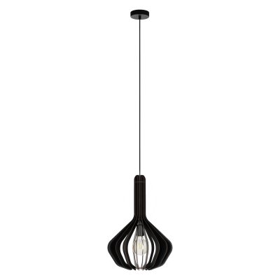 Pendant Light Steel Black / Wood Black - VELASCO