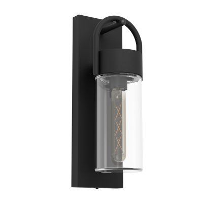 Wall Light Steel Black / Glass Clear - CARRARO