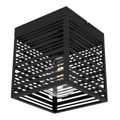 Ceiling Light Steel Black - PIEDRITAS