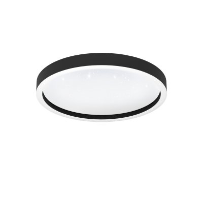 Ceiling Light Aluminium Black / Plastic With Crystal Effect White - MONTEMORELOS-Z