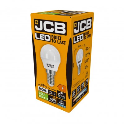 JCB LED Golf E14 (SES) 470lm 4.9W 4,000K (Cool White), Box Of 1