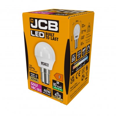 JCB LED Golf B15 (SBC) 470lm 4.9W 3,000K (Warm White), Box Of 1