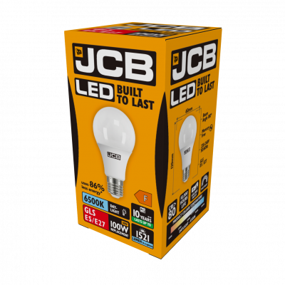 JCB LED GLS E27 (ES) 1,521lm 14W 6,500K (Daylight), Box Of 1